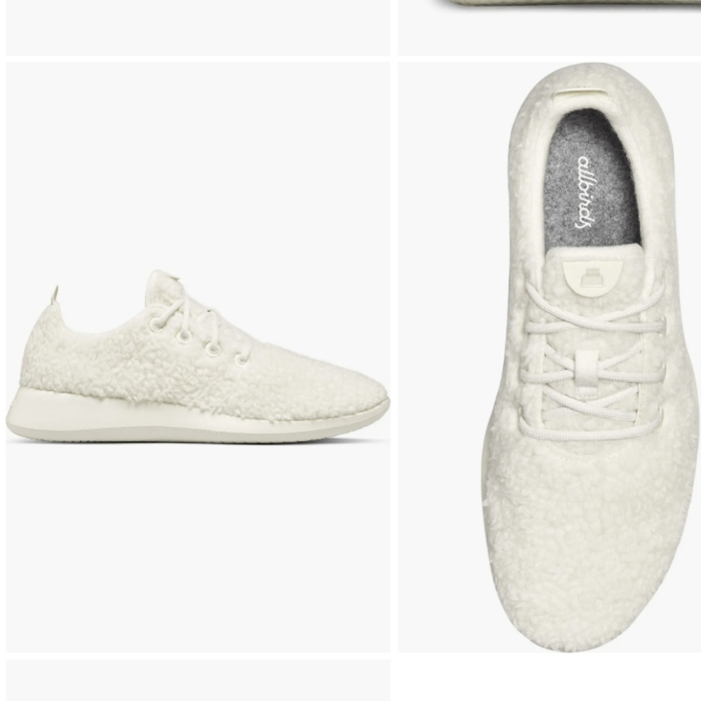 Allbirds Fuzzy Merino Wool Lace Up Water Repellent Lowtop Sneakers Womens Sz 9